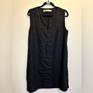 Black Sleeveless Linen Dress Simon’s - Large
